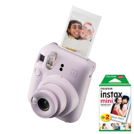 Fujifilm INSTAX MINI 12 Instant Film Camera (Lilac Purple) + duplo pakovanje papira